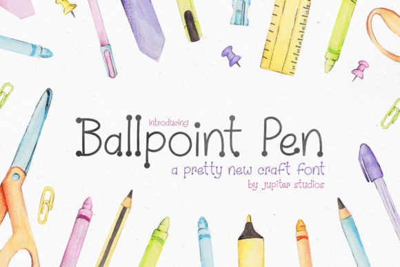 Ballpoint Pen Font for Business Branding and Design