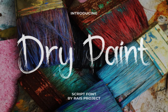 Dry Paint Font for Handmade Creations and More