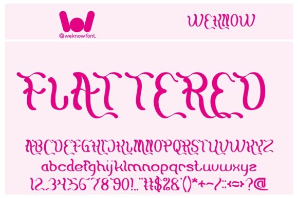 Flattered: A Display Font for Modern Branding and Web Design