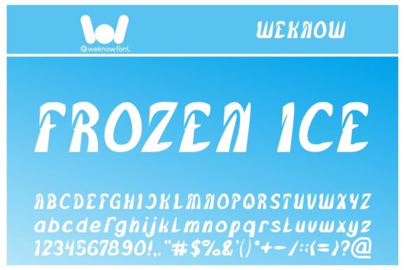 Frozen Ice Font for Modern Web Design