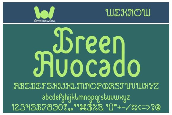 Green Avocado Font for Modern Web Design