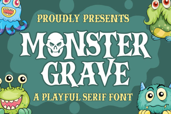 Monster Grave Font for Halloween Crafts and More