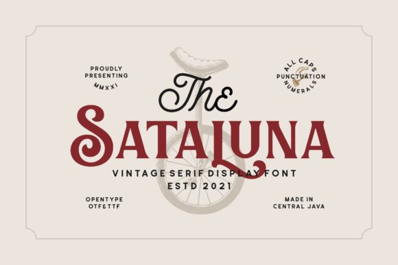 Sataluna Display Font for Editorial and Creative Projects