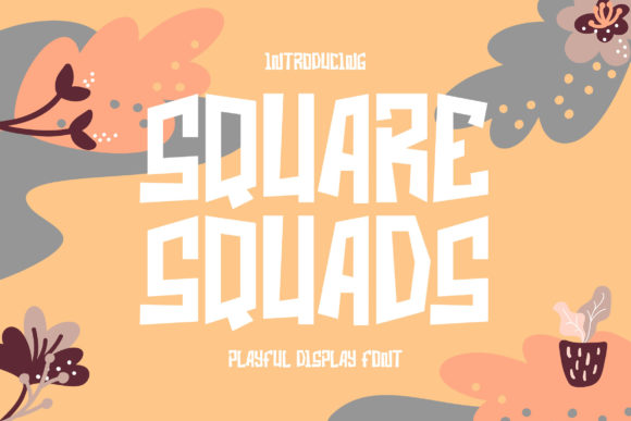 Square Squads: A Playful Display Font for Bold Branding