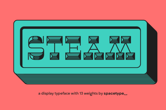 Steam Font for Editorial Design and Creative Projects