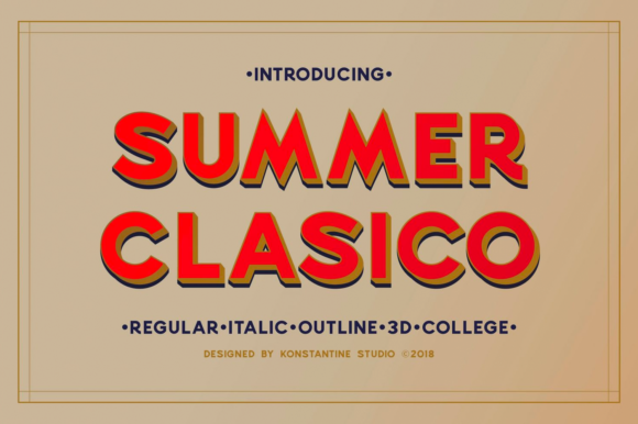 Summer Clasico: A Retro-Styled Display Font for Creative Campaigns