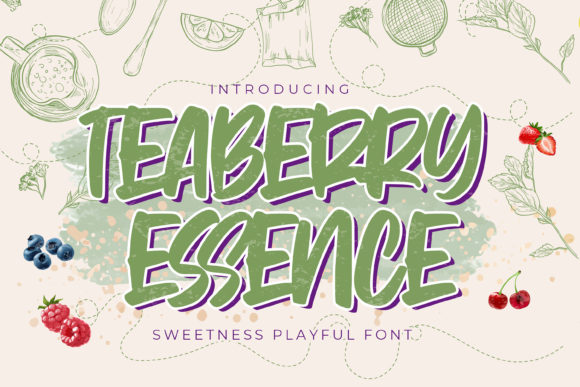 Teaberry Essence: A Playful and Elegant Font for Business Branding